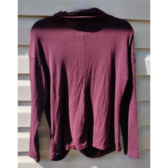 Jennifer Lopez Twist-Front Turtleneck Top Womens Large L Blouse Top Fall Winter - Picture 3 of 9